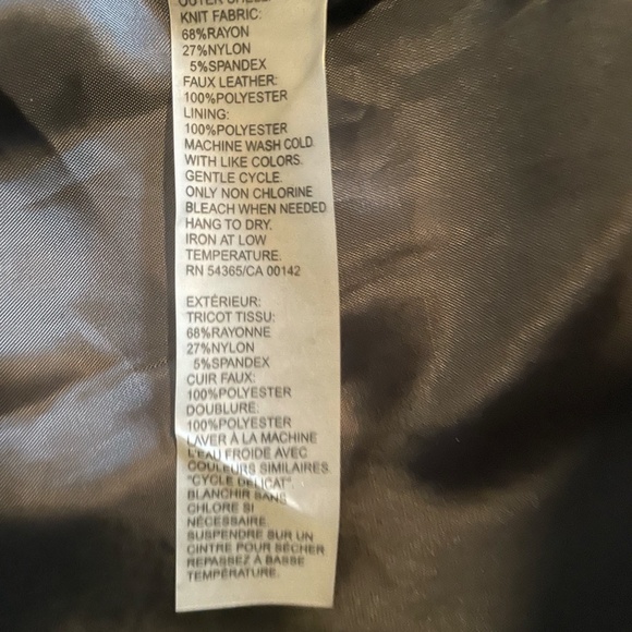 5 for $15. TanJay Black Blazer with faux leather stripes - Picture 6 of 6